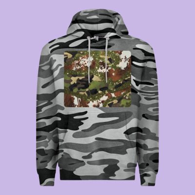 Black And Brown Cowhide Camouflage Premium Hoodie Designed By Barkaloodesign