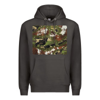 Smoke black and brown cowhide camouflage Premium Hoodie - BarkalooDesign