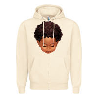 Sandshell cute afro boy Zipper Hoodie - texasbilliewilder