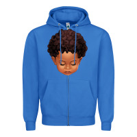 True Royal cute afro boy Zipper Hoodie - texasbilliewilder