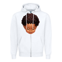 White cute afro boy Zipper Hoodie - texasbilliewilder