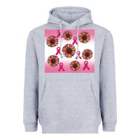 Heather Grey breast cancer awareness sunflower Heavyweight Hoodie - RanaPortraitStore
