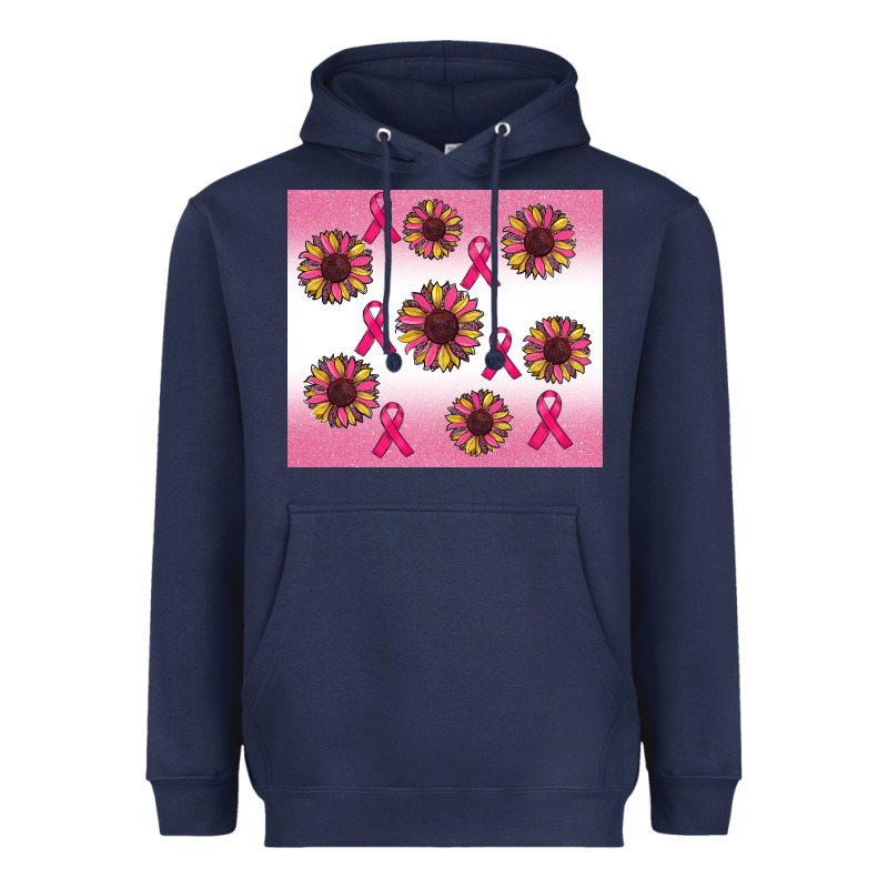 Breast Cancer Awareness Sunflower Heavyweight Hoodie by RanaPortraitStore | Teevron