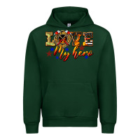 Forest Green Love My Hero Firefighter Urban Hoodie - LillyAllenDesigns
