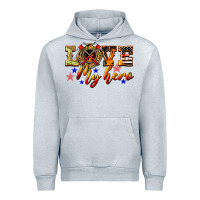 Heather Grey Love My Hero Firefighter Urban Hoodie - LillyAllenDesigns