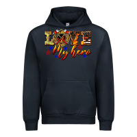 Navy Love My Hero Firefighter Urban Hoodie - LillyAllenDesigns