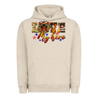 Pigment French Oak Love My Hero Firefighter Urban Hoodie - LillyAllenDesigns
