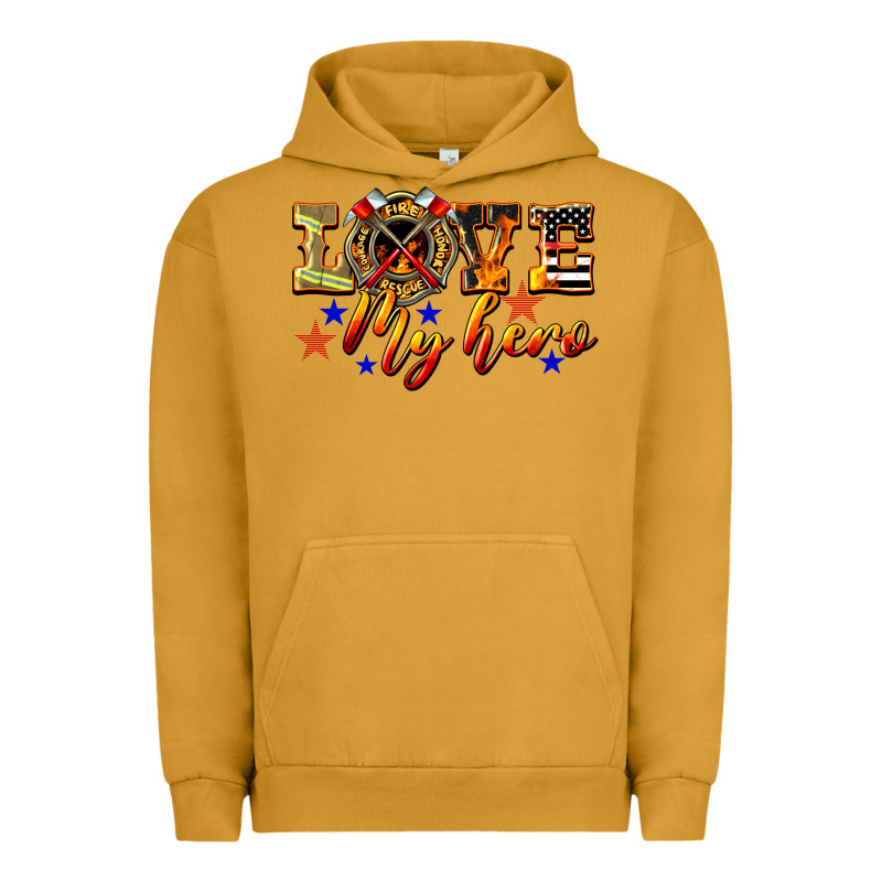 Love My Hero Firefighter Urban Hoodie by LillyAllenDesigns | Teevron