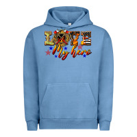 Pigment Pebble Blue Love My Hero Firefighter Urban Hoodie - LillyAllenDesigns