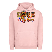 Pigment Salmon Love My Hero Firefighter Urban Hoodie - LillyAllenDesigns