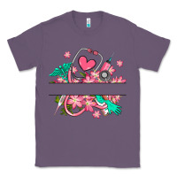 Lavender nurse flowers custom name design Classic Tee - RanaPortraitStore