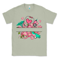 Matcha nurse flowers custom name design Classic Tee - RanaPortraitStore