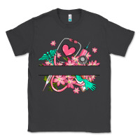 Smoke nurse flowers custom name design Classic Tee - RanaPortraitStore