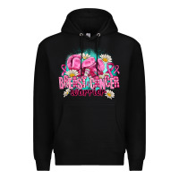 Black breast cancer warrior Premium Hoodie - AdoDesignShop
