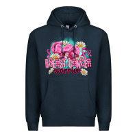 Navy breast cancer warrior Premium Hoodie - AdoDesignShop