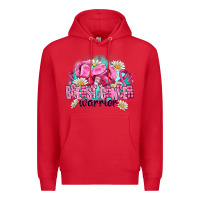 Red breast cancer warrior Premium Hoodie - AdoDesignShop