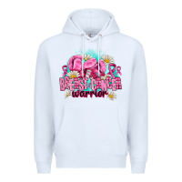 White breast cancer warrior Premium Hoodie - AdoDesignShop