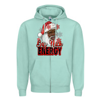 Seafoam big nick energy afro santa Zipper Hoodie - RanaPortraitStore