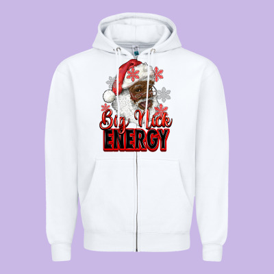 Zipper Hoodie big nick energy afro santa