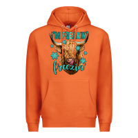 Carrot i'm freakin freezin long haired cow Premium Hoodie - Jasminsmagicworld
