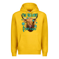 Lemon i'm freakin freezin long haired cow Premium Hoodie - Jasminsmagicworld
