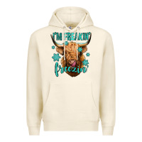 Tofu i'm freakin freezin long haired cow Premium Hoodie - Jasminsmagicworld