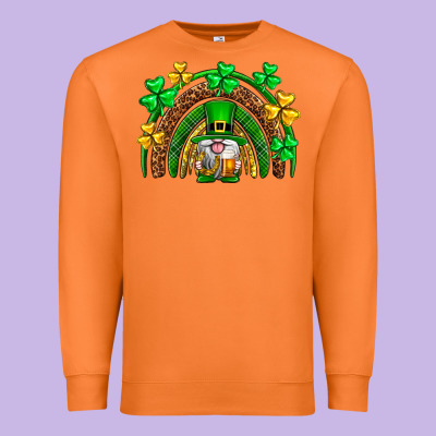 St. Patrick's Day Gnome Rainbow Premium Sweatshirt Designed By Neo Western