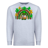 Heather Grey St. Patrick's Day gnome rainbow Premium Sweatshirt - Neo Western