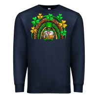 Navy St. Patrick's Day gnome rainbow Premium Sweatshirt - Neo Western