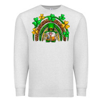 Oatmeal Heather St. Patrick's Day gnome rainbow Premium Sweatshirt - Neo Western