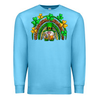 Ocean Blue St. Patrick's Day gnome rainbow Premium Sweatshirt - Neo Western