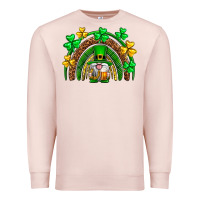 Pale Pink St. Patrick's Day gnome rainbow Premium Sweatshirt - Neo Western