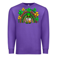 Purple St. Patrick's Day gnome rainbow Premium Sweatshirt - Neo Western