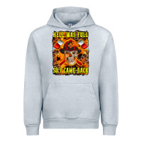 Heather Grey Western Hell Was Full So I Came Back Urban Hoodie - LillyAllenDesigns