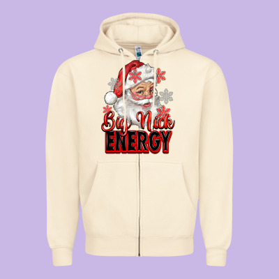 Zipper Hoodie big nick energy santa claus