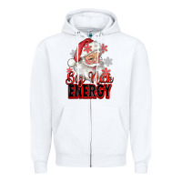 White big nick energy santa claus Zipper Hoodie - RanaPortraitStore