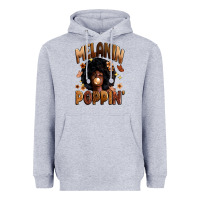 Heather Grey melanin poppin Heavyweight Hoodie - Zillion Design Studio