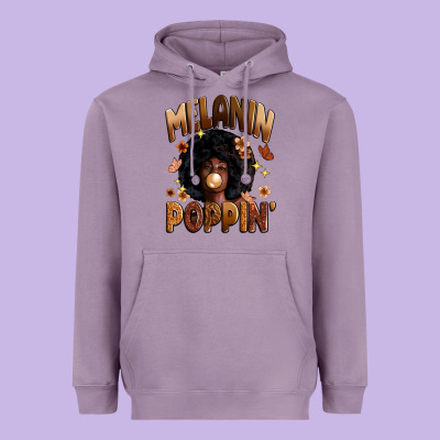 Melanin Poppin Heavyweight Hoodie Designed By Zillion Design Studio