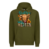 Army Green don't be a salty heifer long haired cow Premium Hoodie - Jasminsmagicworld