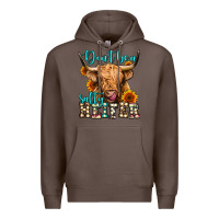 Coffee don't be a salty heifer long haired cow Premium Hoodie - Jasminsmagicworld
