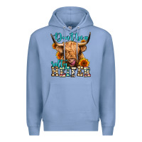 Colony Blue don't be a salty heifer long haired cow Premium Hoodie - Jasminsmagicworld
