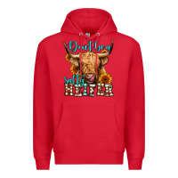 Red don't be a salty heifer long haired cow Premium Hoodie - Jasminsmagicworld
