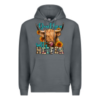 Rock don't be a salty heifer long haired cow Premium Hoodie - Jasminsmagicworld