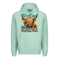 Seafoam don't be a salty heifer long haired cow Premium Hoodie - Jasminsmagicworld