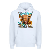 White don't be a salty heifer long haired cow Premium Hoodie - Jasminsmagicworld