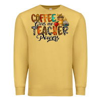 Antique Gold coffee gives me teacher Premium Sweatshirt - CowhideDigitalArt