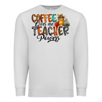 Dove Grey coffee gives me teacher Premium Sweatshirt - CowhideDigitalArt
