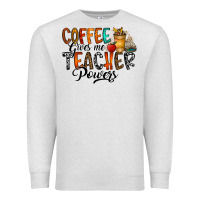 Oatmeal Heather coffee gives me teacher Premium Sweatshirt - CowhideDigitalArt