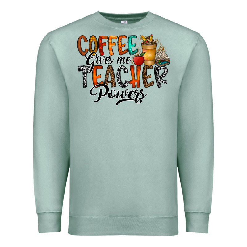 Coffee Gives Me Teacher Premium Sweatshirt by CowhideDigitalArt | Teevron