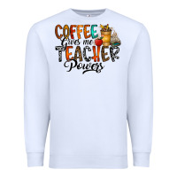 White coffee gives me teacher Premium Sweatshirt - CowhideDigitalArt